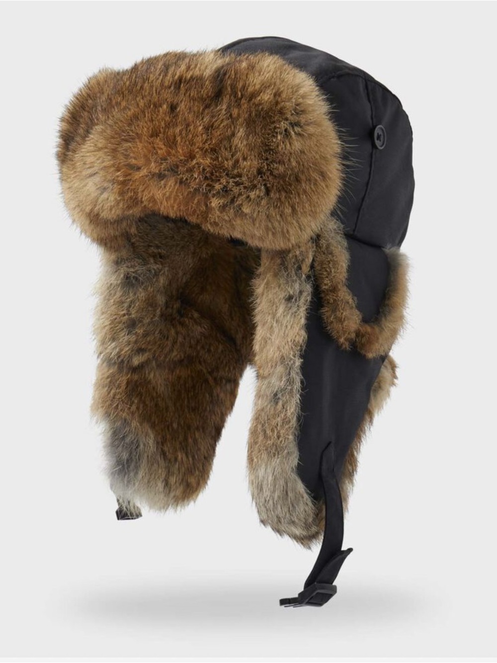 Duluth Trading Rabbit Fur Ushanka Alaskan Hardgear Bomber Hat VERY WARM!!! 2XL